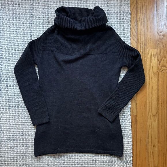 Smartwool Black Cowl Neck Knit Sweater Medium - Picture 4 of 4
